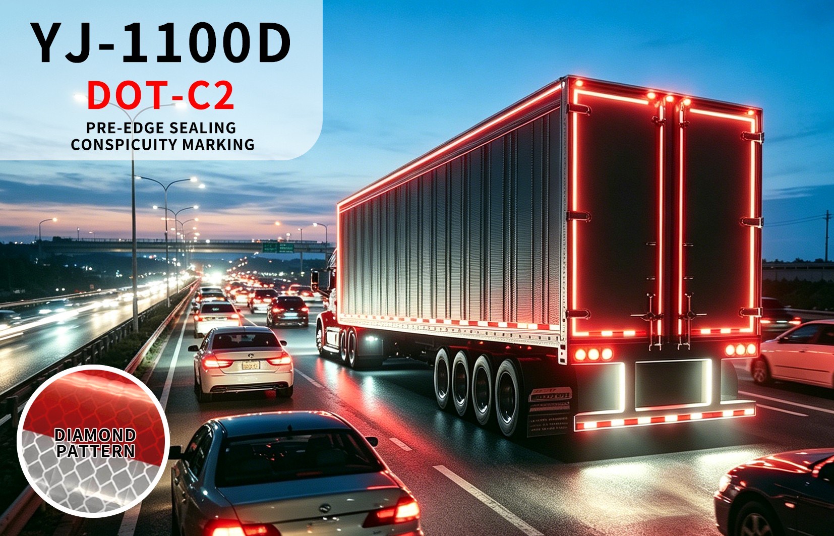 YJ 1100D Vehicle Conspicuity Marking Reflective Tape
