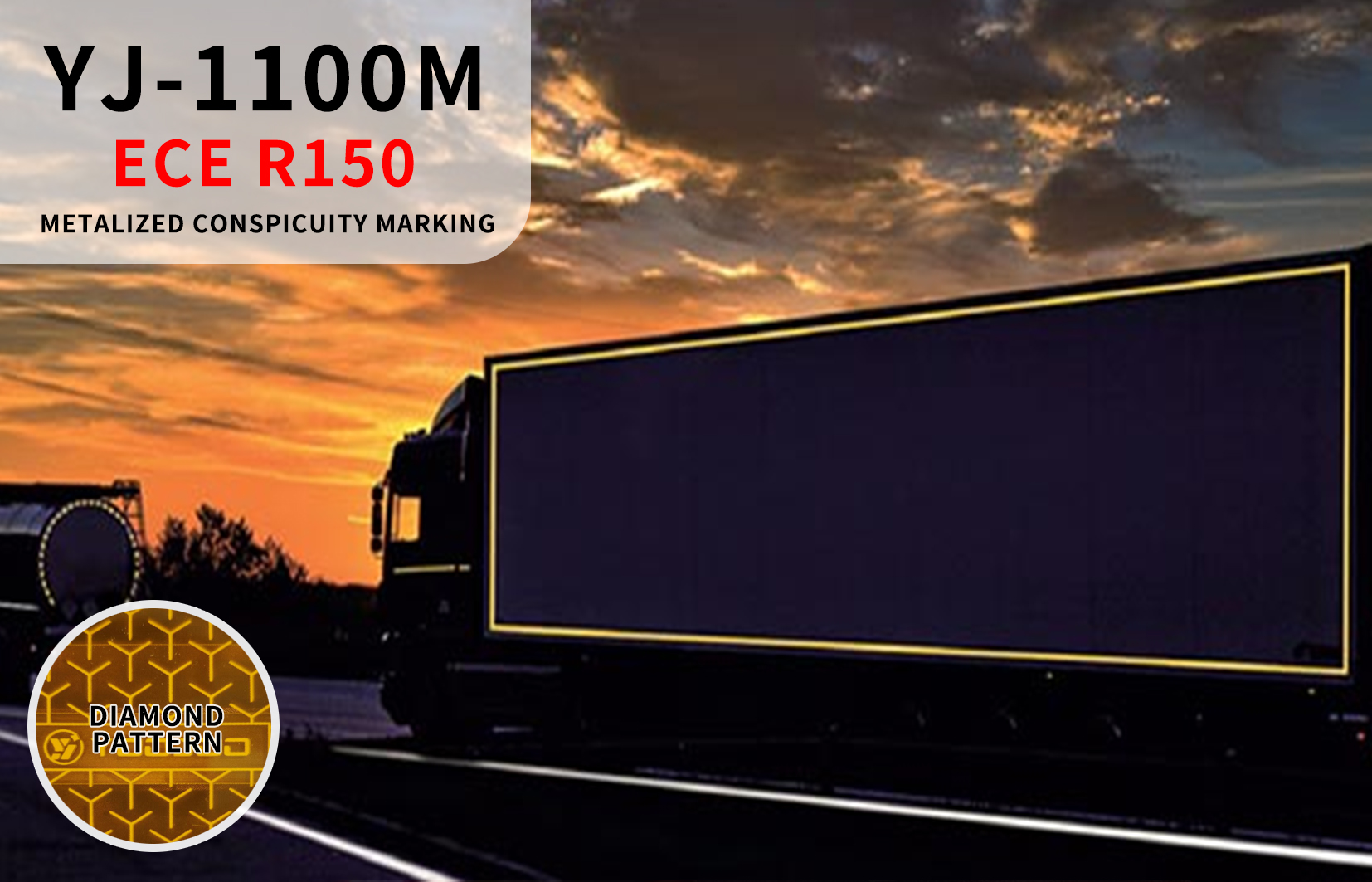 YJ 1100M Vehicle Conspicuity Marking Reflective Tape